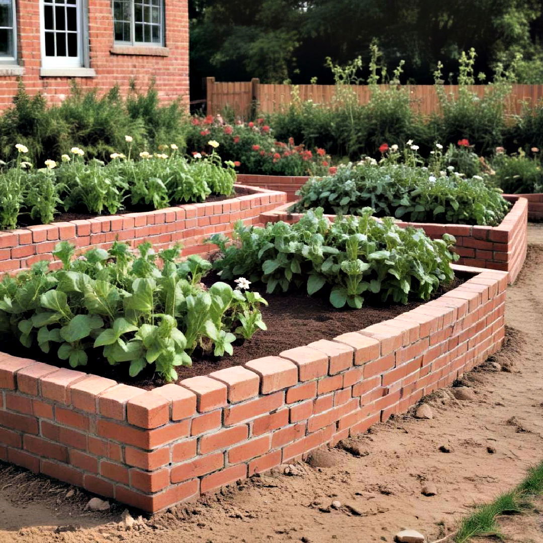 brick raised bed for urban gardens - 40 Raised Garden Bed Ideas