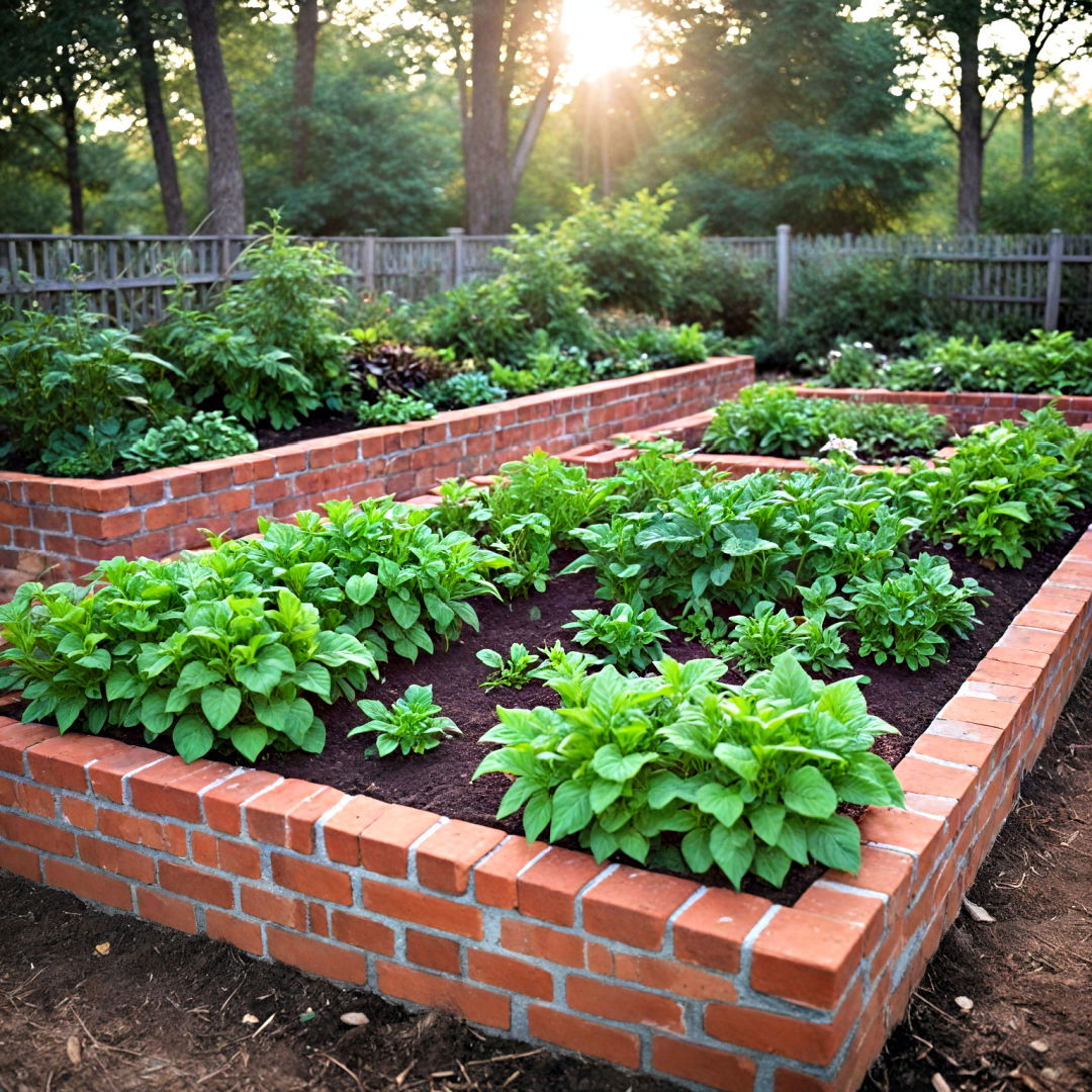 bricks raised bed idea - 25 Inexpensive Raised Garden Bed Ideas