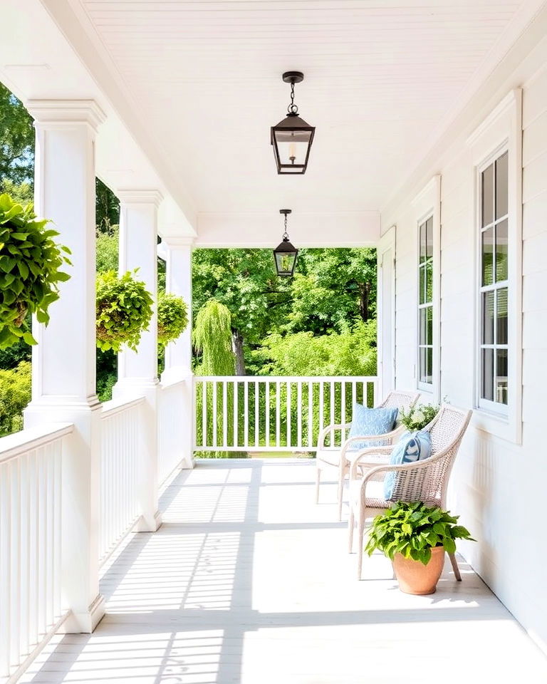 bright white paint for timeless look - 20 Porch Paint Colors