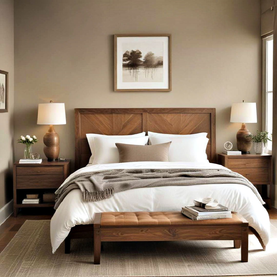brown undertones for wooden furniture - 25 Brown Bedroom Ideas