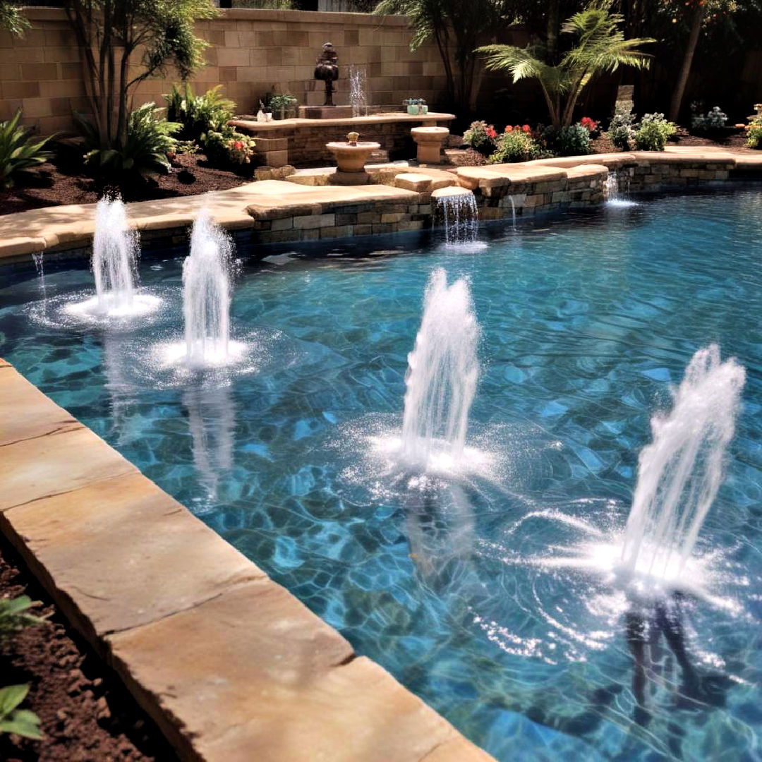 bubblers for pool fountain - 15 Pool Fountain Ideas