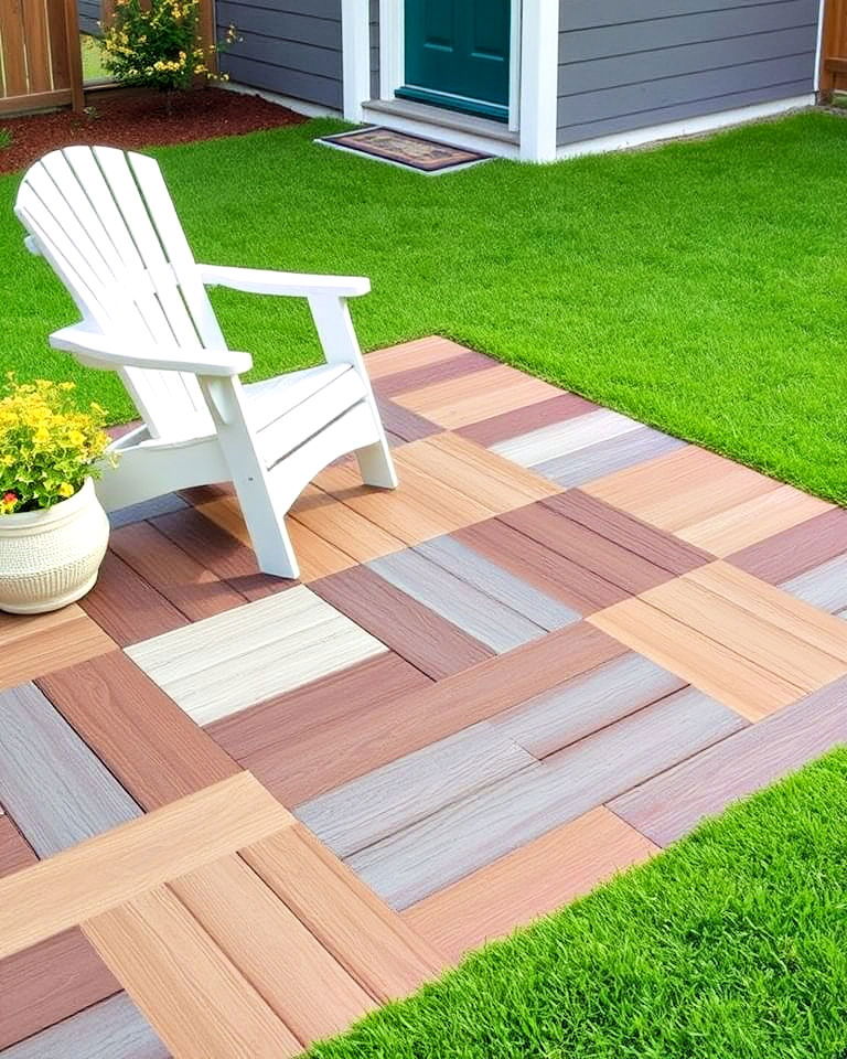 budget friendly composite deck tiles - 30 Backyard Deck Ideas on a Budget