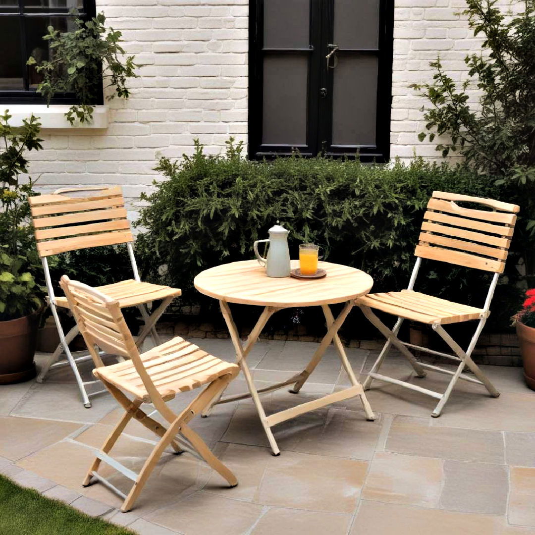 budget friendly folding furniture - 40 Small Patio Ideas on a Budget