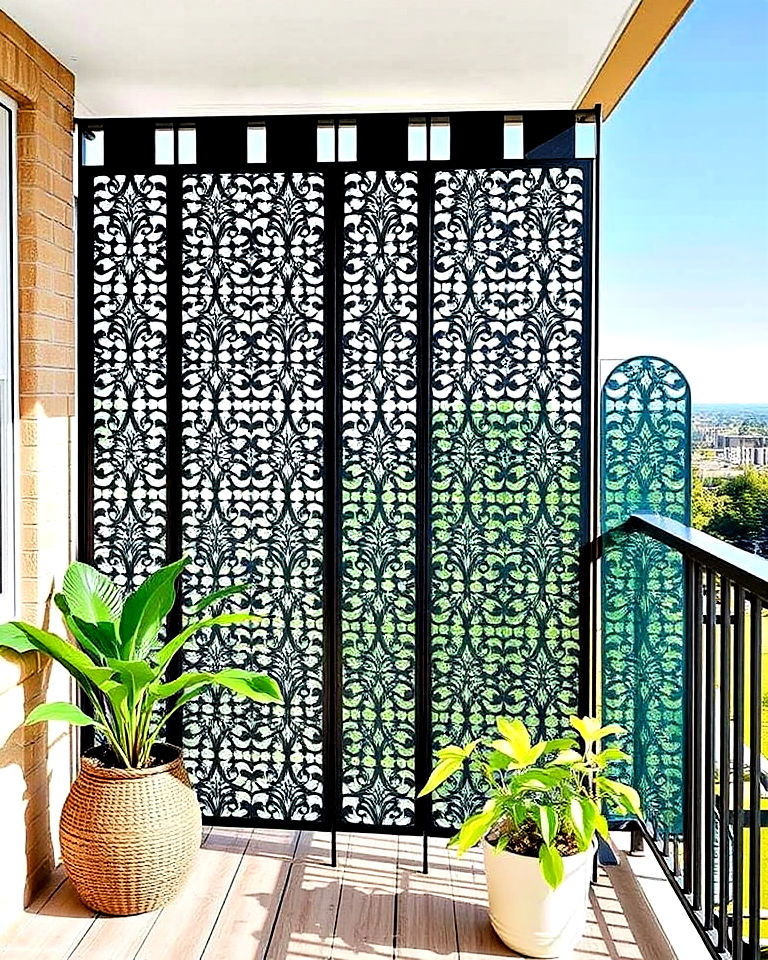budget friendly pvc privacy screens - 20 Balcony Divider Ideas
