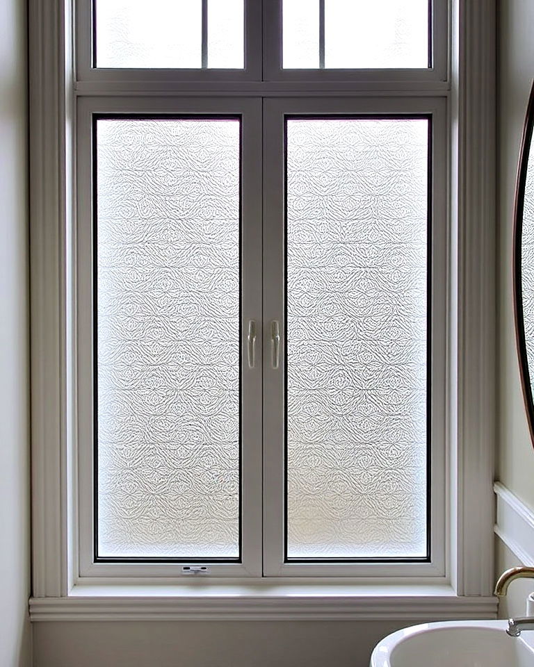 budget friendly window film - 30 Bathroom Window Treatment Ideas