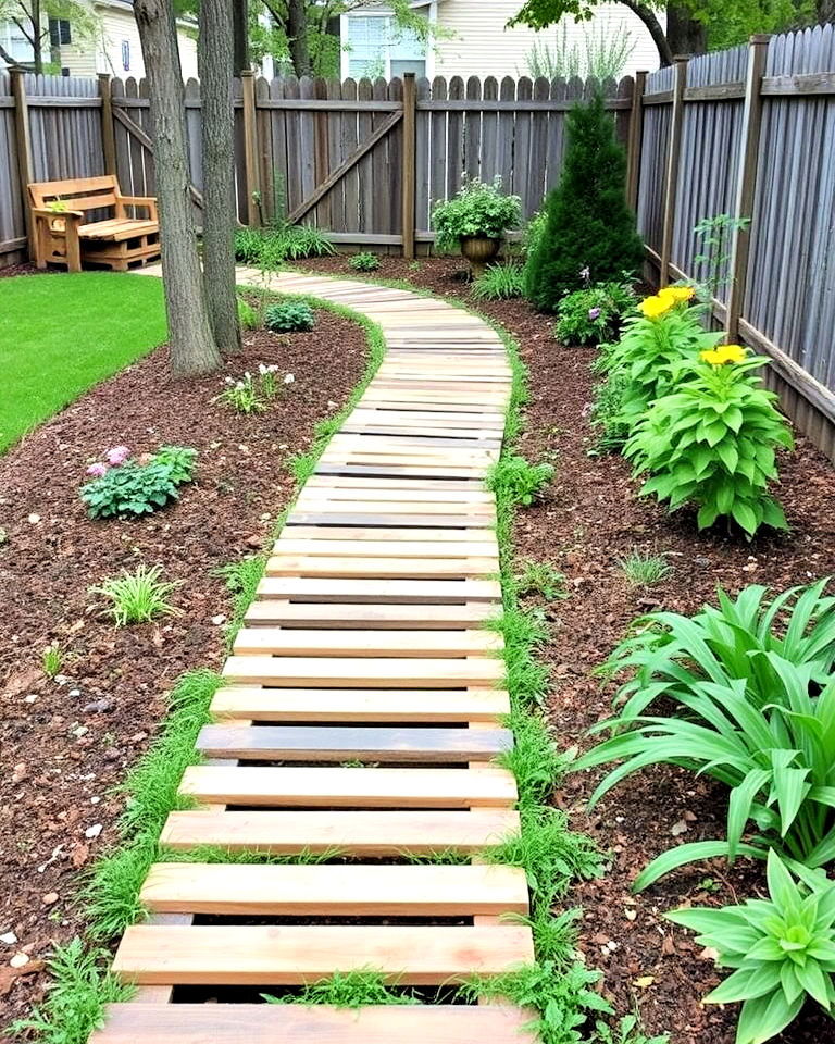 budget friendly wood pallet walkway deck - 30 Backyard Deck Ideas on a Budget