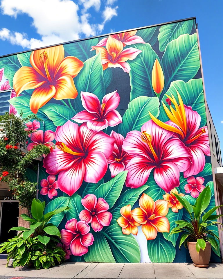 building with floral mandalas - 15 Flower Murals on Buildings