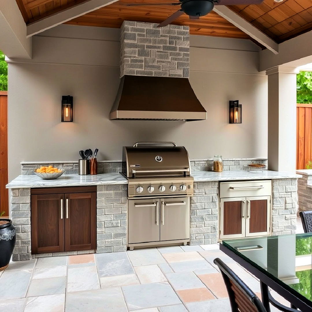 built in barbecue for outdoor kitchen - 20 Luxury Outdoor Kitchen Ideas