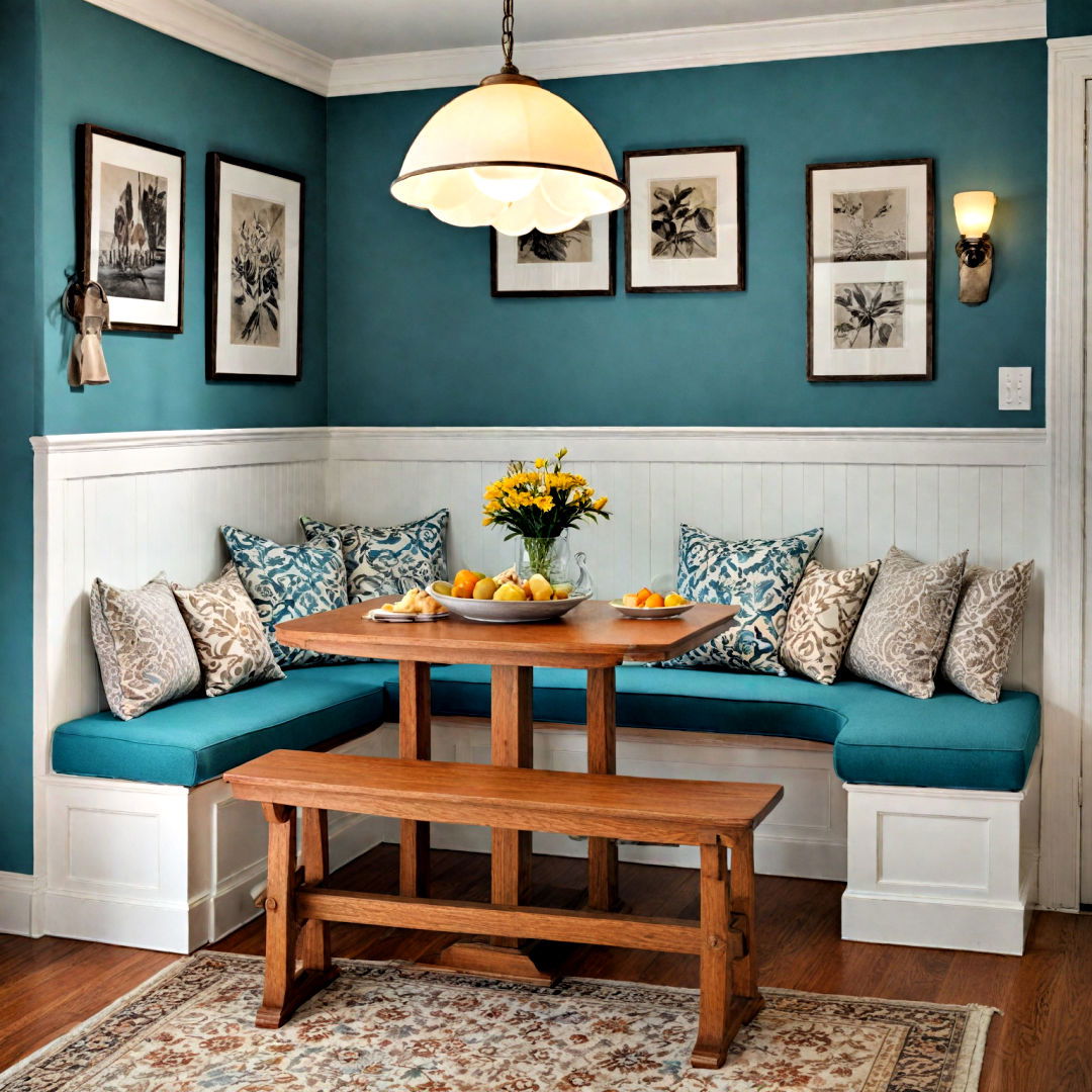 built in bench for small space - 40 Dining Room Decor Ideas