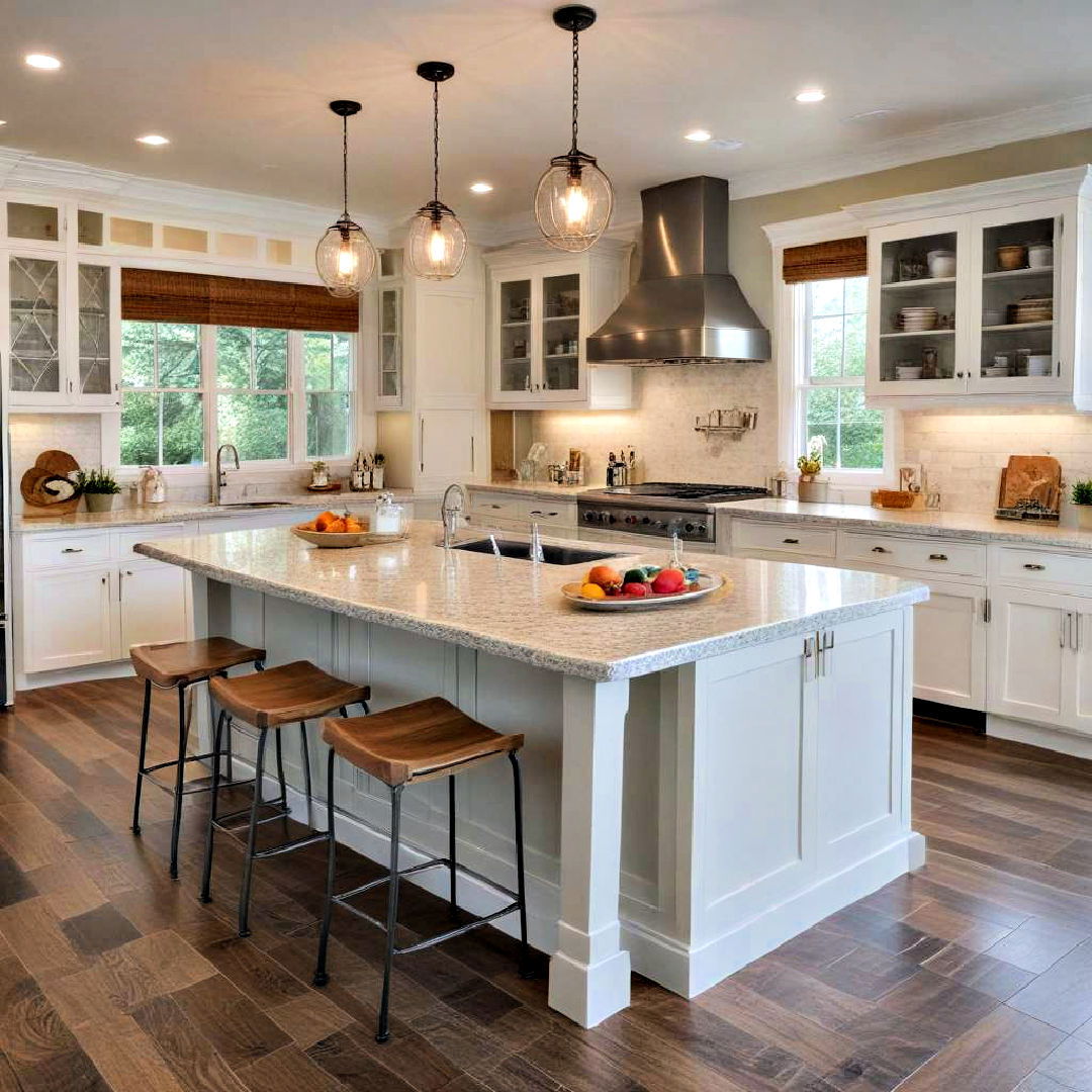 built in breakfast bar - 40 Kitchen Island Ideas