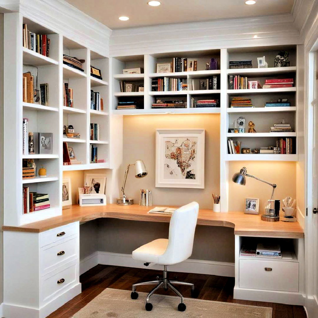 built in desk for studying and projects - 40 Teen Room Ideas