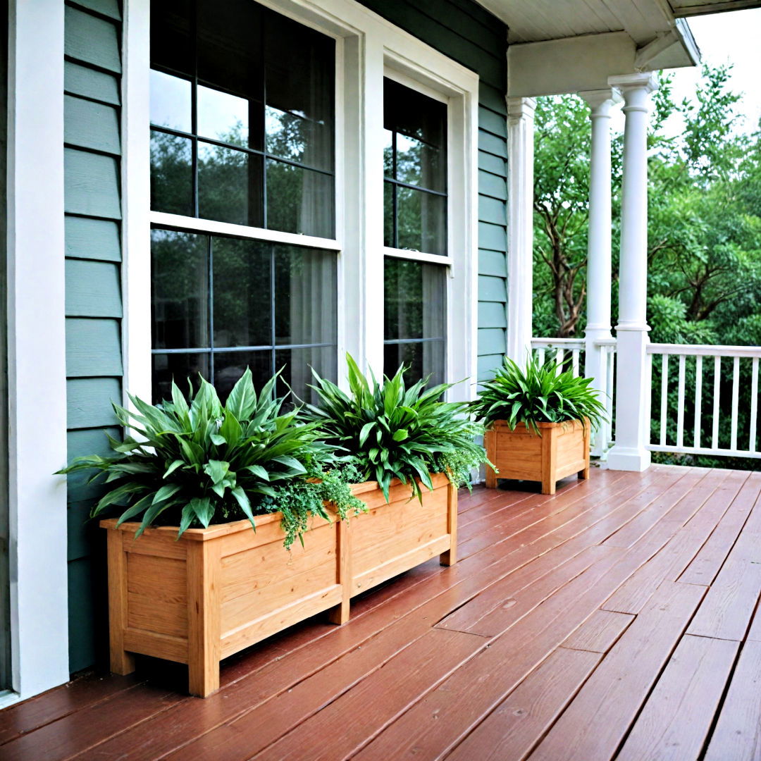 built in planters for front porch - 40 Front Porch Ideas