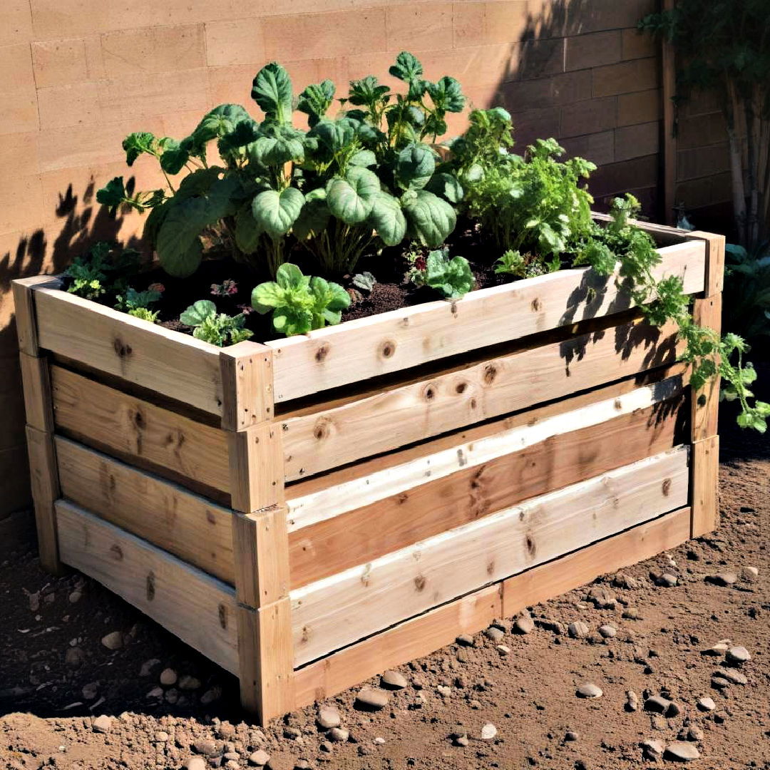 built in reservoir raised bed - 40 Raised Garden Bed Ideas