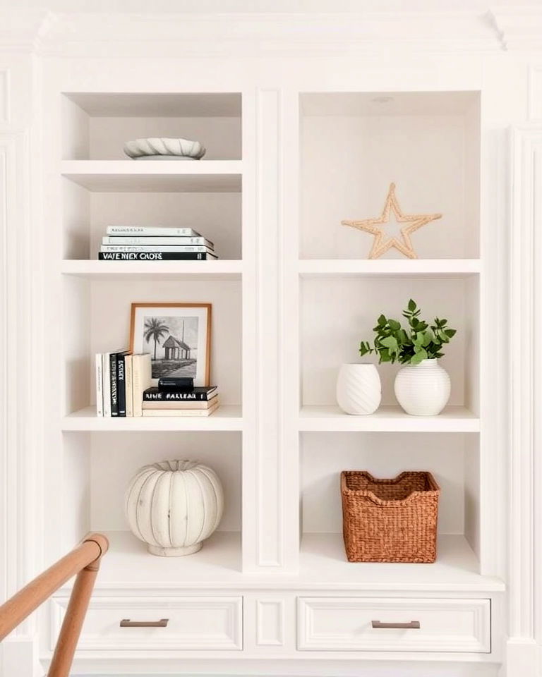 built in shelving for hamptons style house interior - 25 Hamptons Style House Interior Ideas