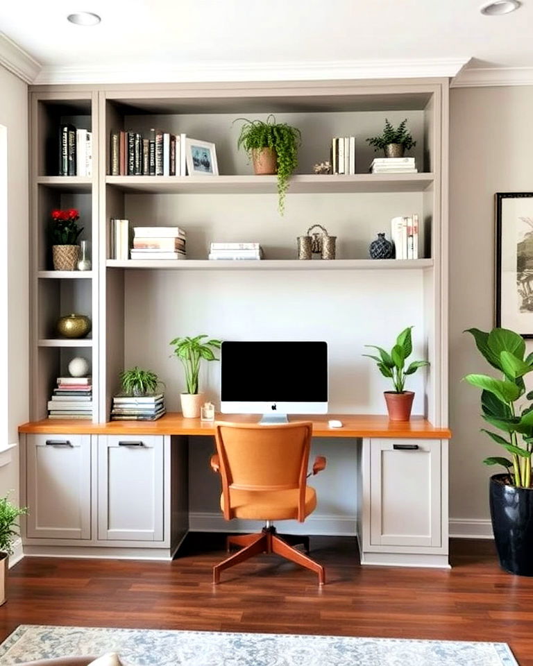 built in shelving with half wall - 30 Half Wall Ideas