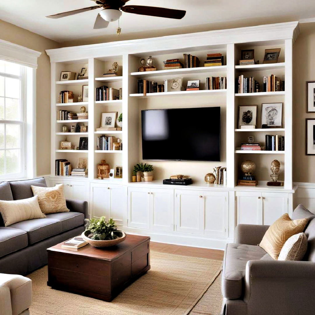 built in storage for small living room - 40 Small Living Room Ideas