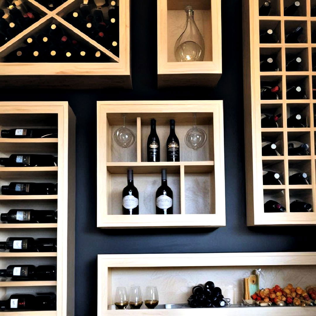 built in wine organizer - 40 Kitchen Decor Ideas