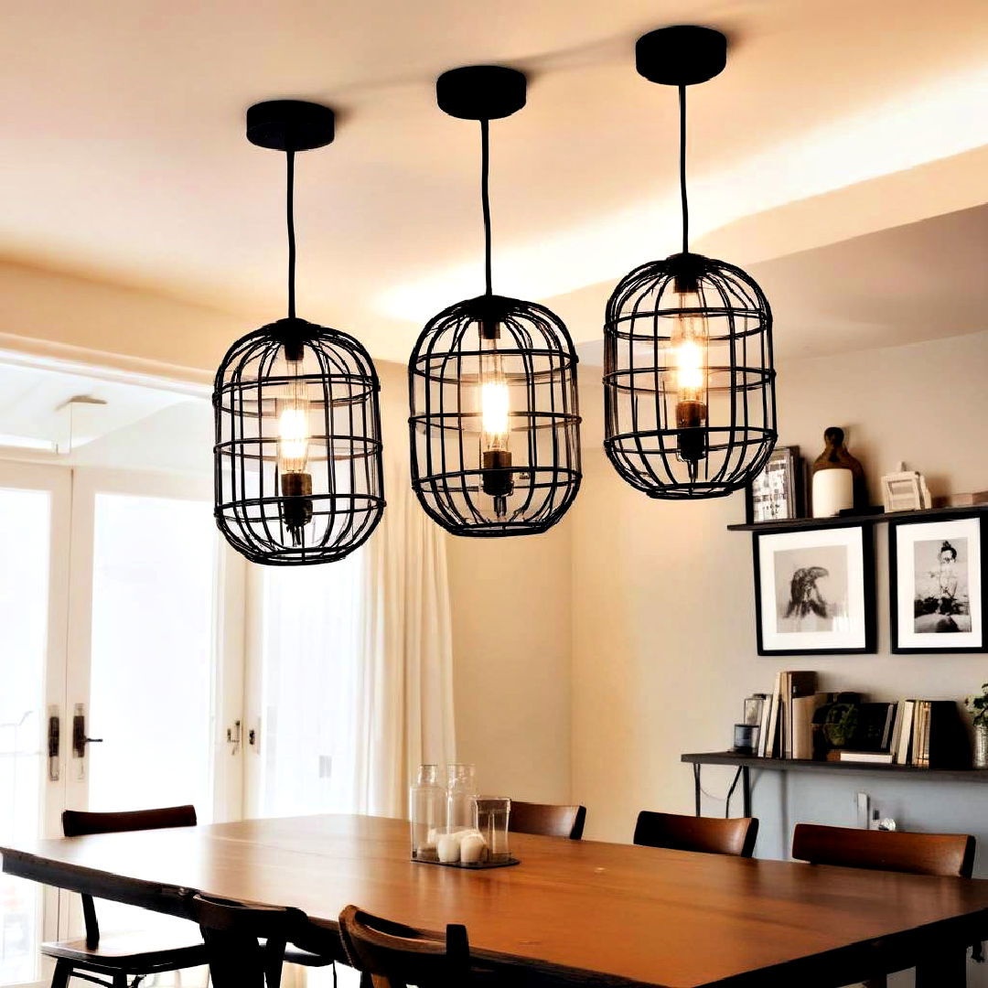 caged lighting fixtures for industrial decor - 30 Industrial Decor Ideas