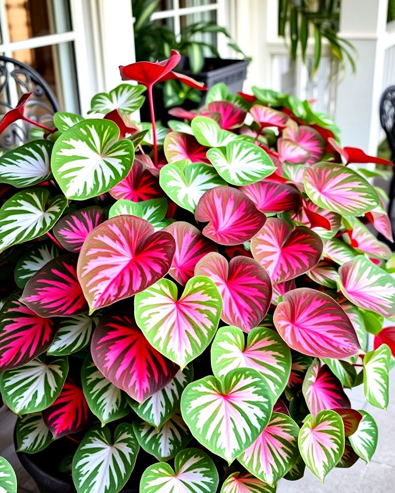 caladium plant for patio - 30 Outdoor Plants for Patio