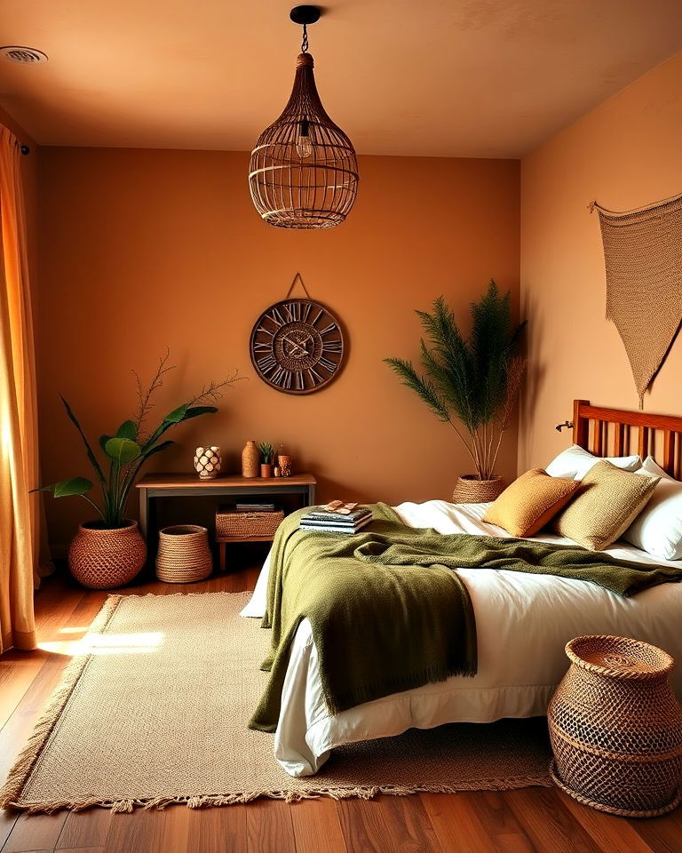 calming earthy color palette - 25 Hippie Bedroom Ideas