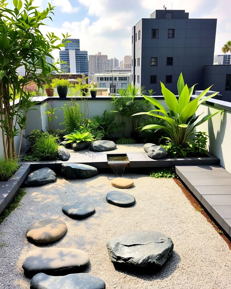 calming rooftop zen garden - 30 Residential Rooftop Design Ideas