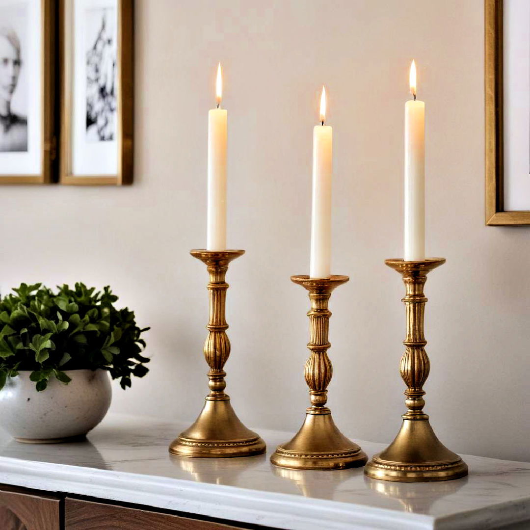 candlesticks to add elegant touch - 40 Home Decor Ideas