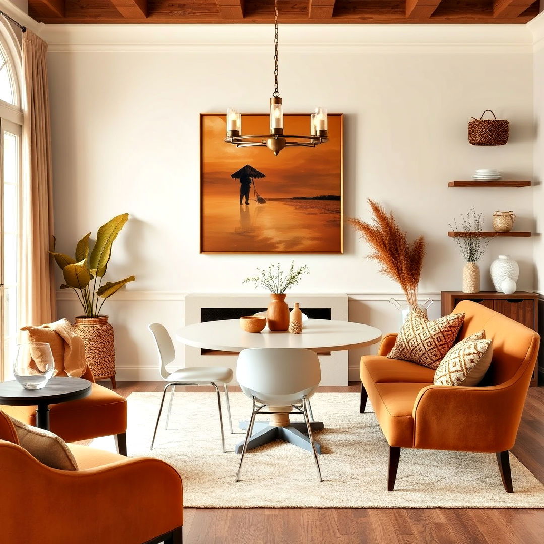 caramel and off white duo - 40 Warm Color Palettes for Every Room in the House
