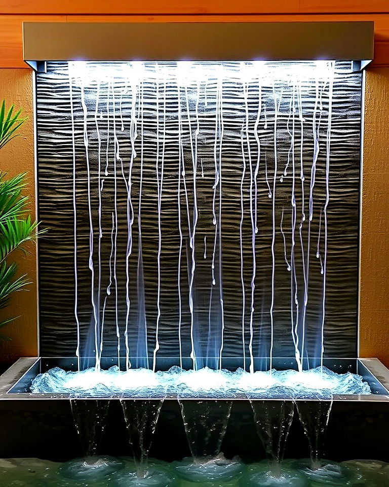 cascading water wall design - 25 Waterfall Design Ideas