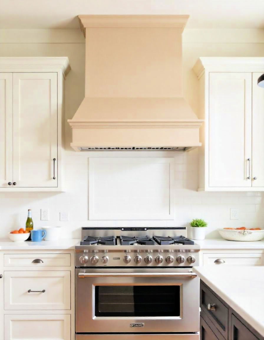 cashmere accented range hood for kitchen - 20 Cashmere Kitchen Ideas
