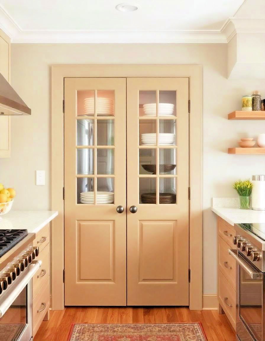 cashmere colored pantry door - 20 Cashmere Kitchen Ideas