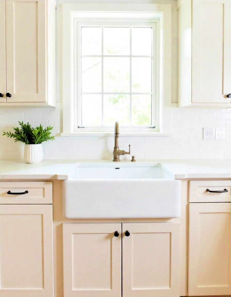 cashmere farmhouse sink ideas - 20 Cashmere Kitchen Ideas