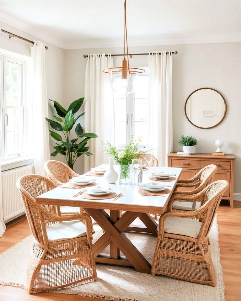 casual dining room with neutral palette - 20 Casual Dining Room Ideas