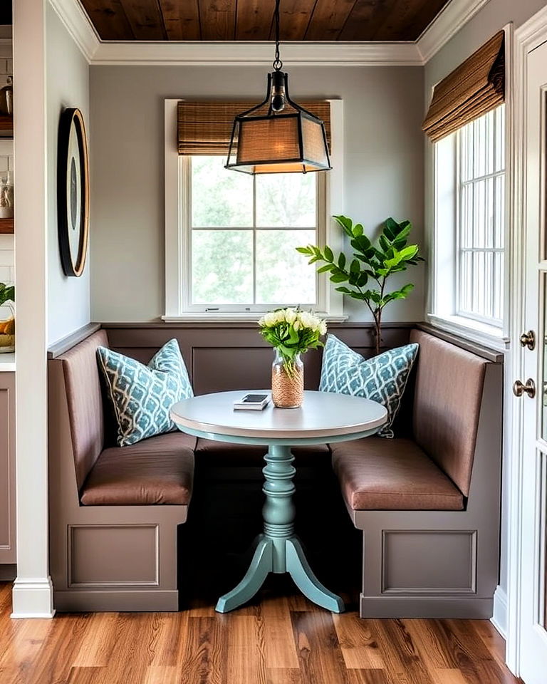 casual dining space with cozy breakfast nook - 20 Casual Dining Room Ideas
