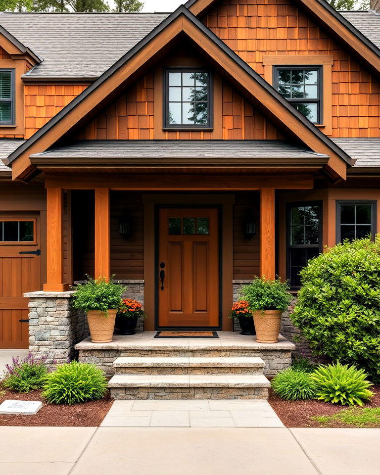 cedar brown siding to add warmth - 25 House Siding Colors