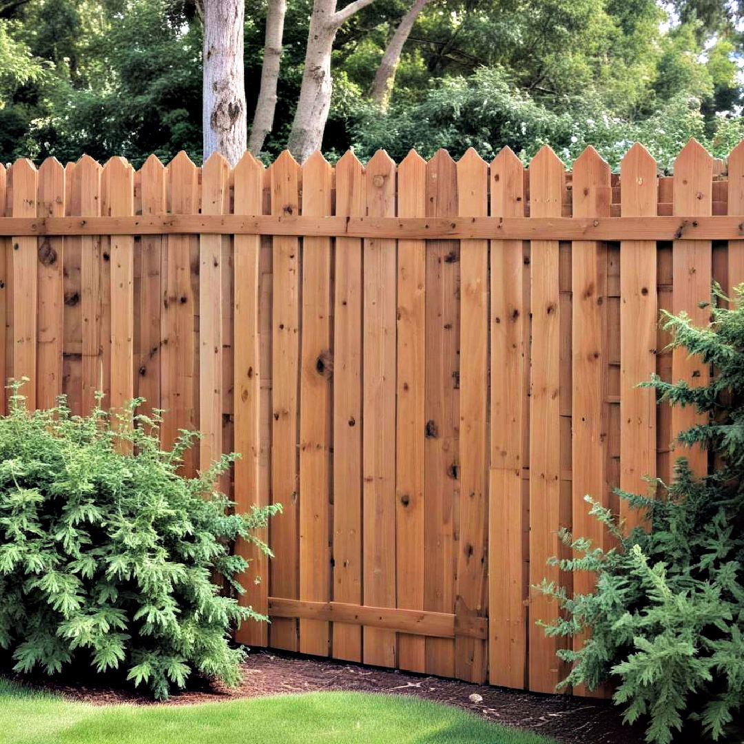 cedar wood fence - 40 Garden Fence Ideas