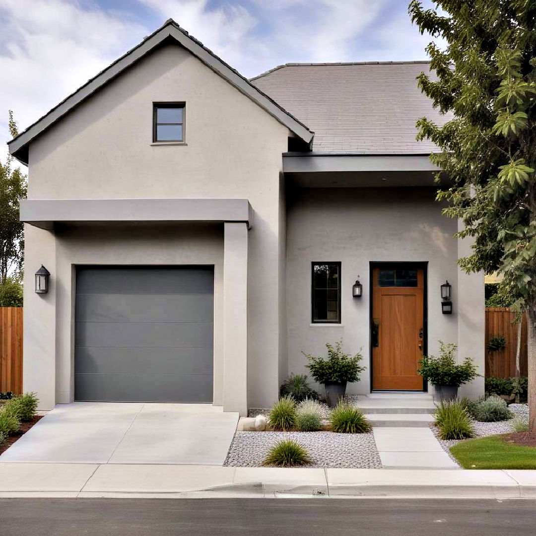 cement gray exterior house paint idea - 40 Gray Exterior House Paint Ideas