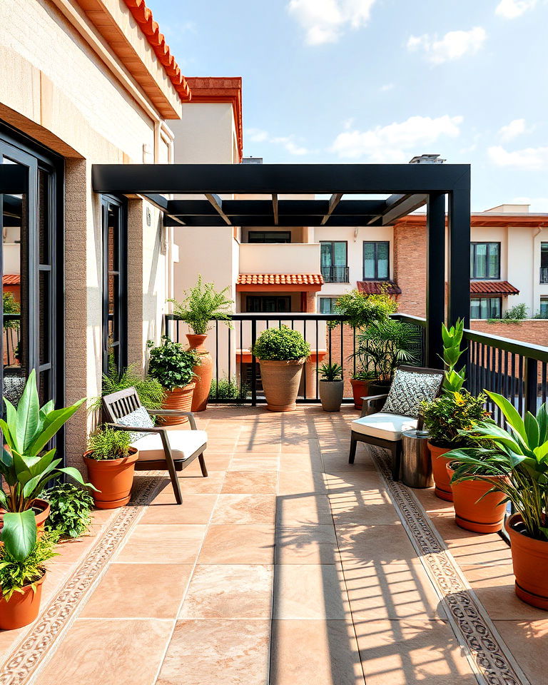 ceramic tiles balcony flooring - 25 Balcony Flooring Ideas