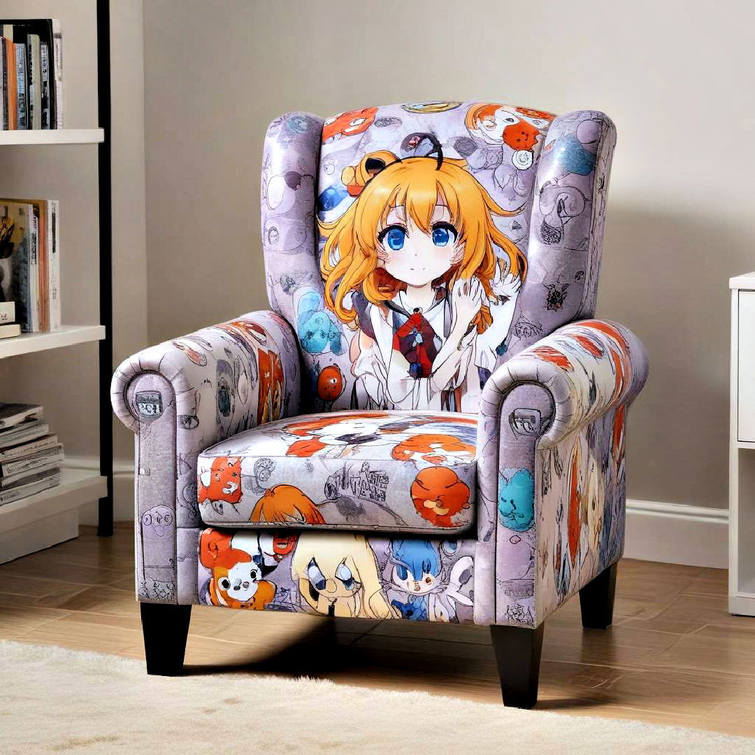 chair with anime design - 40 Anime Room Ideas