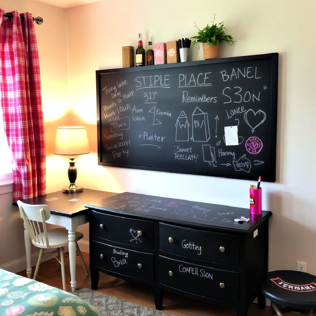 chalkboard painted furniture - 40 Teen Hangout Room Ideas