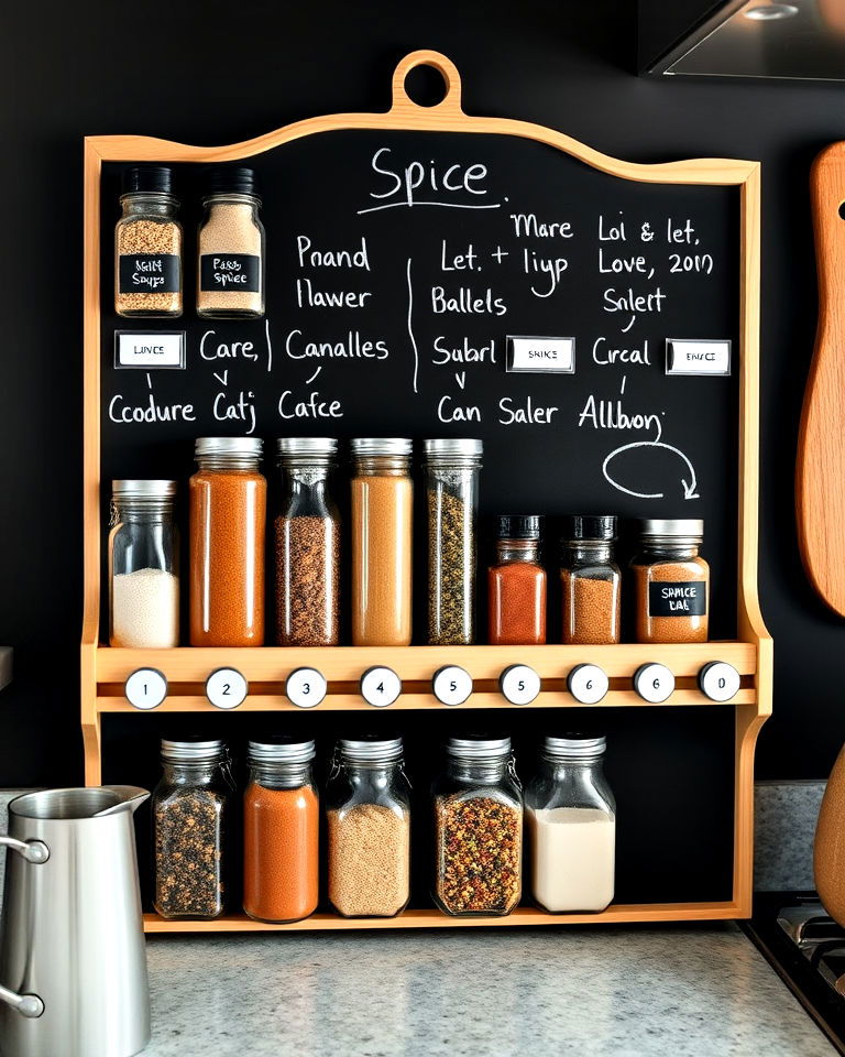 chalkboard spice rack ideas - 40 Spice Rack Ideas