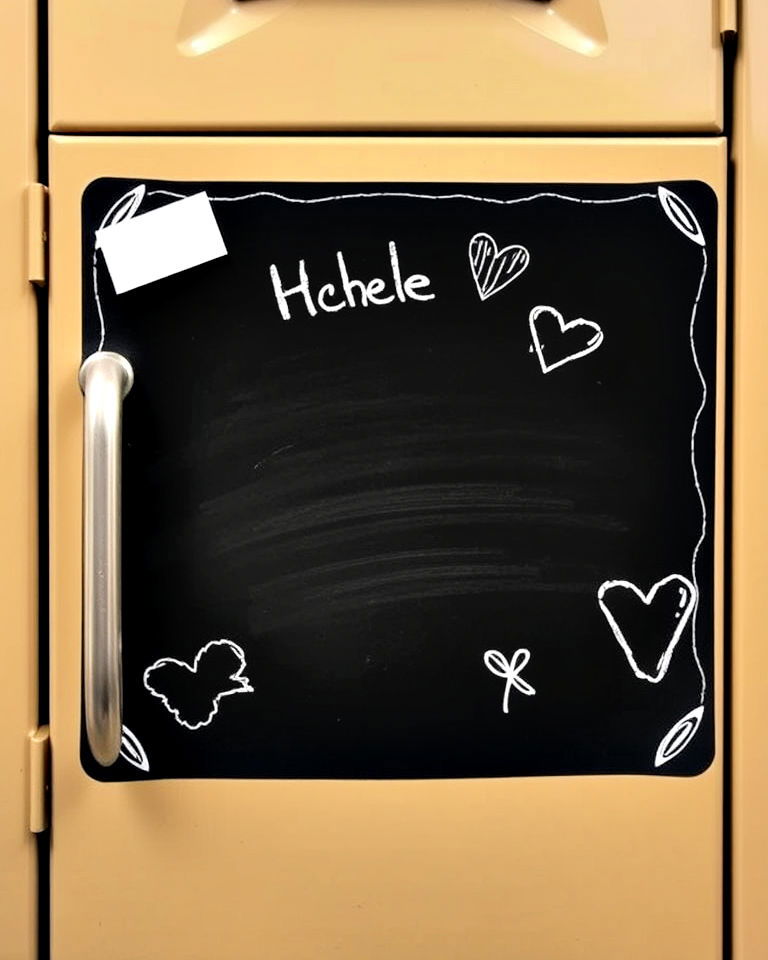 chalkboard stickers for locker decor - 30 Locker Decor Ideas