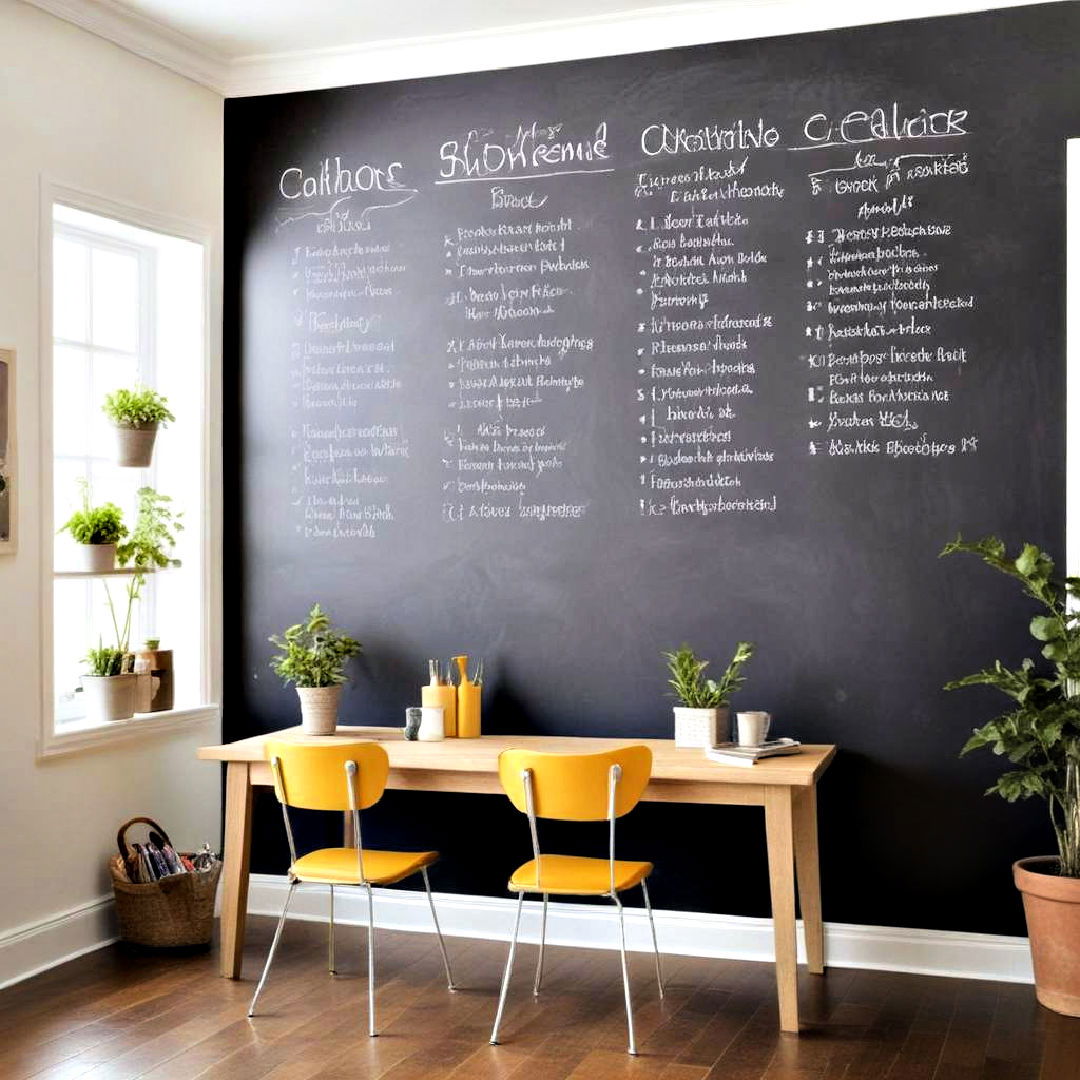 chalkboard wall for home decor - 40 Home Decor Ideas