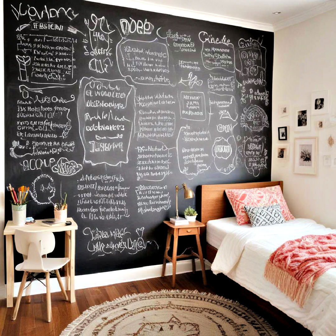 chalkboard wall for teen room - 40 Teen Room Ideas