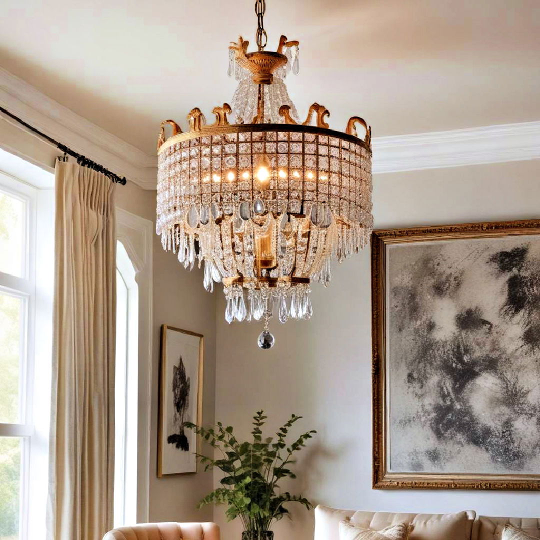 chandeliers dripping with crystals - 30 Maximalist Decor Ideas
