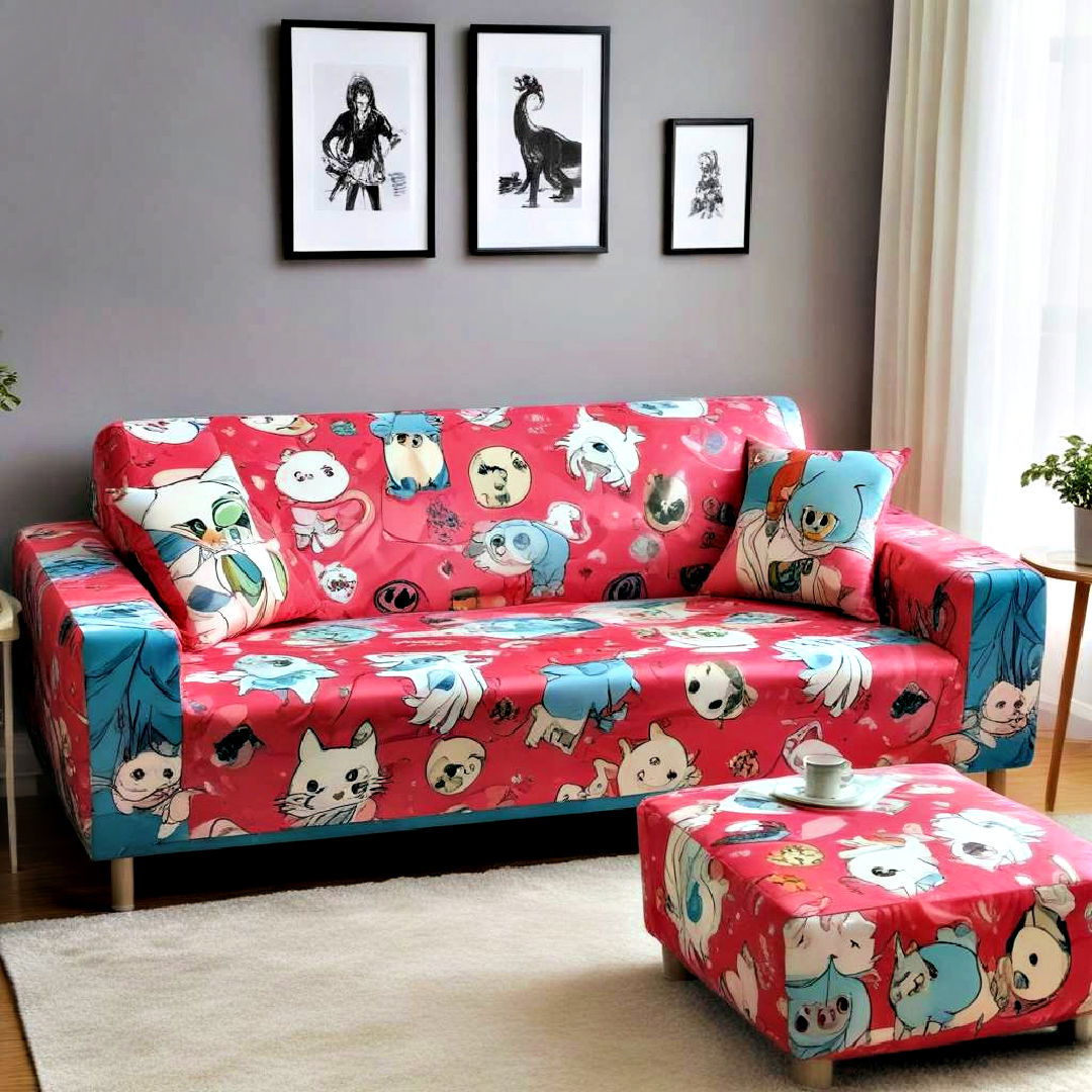 character inspired furniture covers - 40 Anime Room Ideas