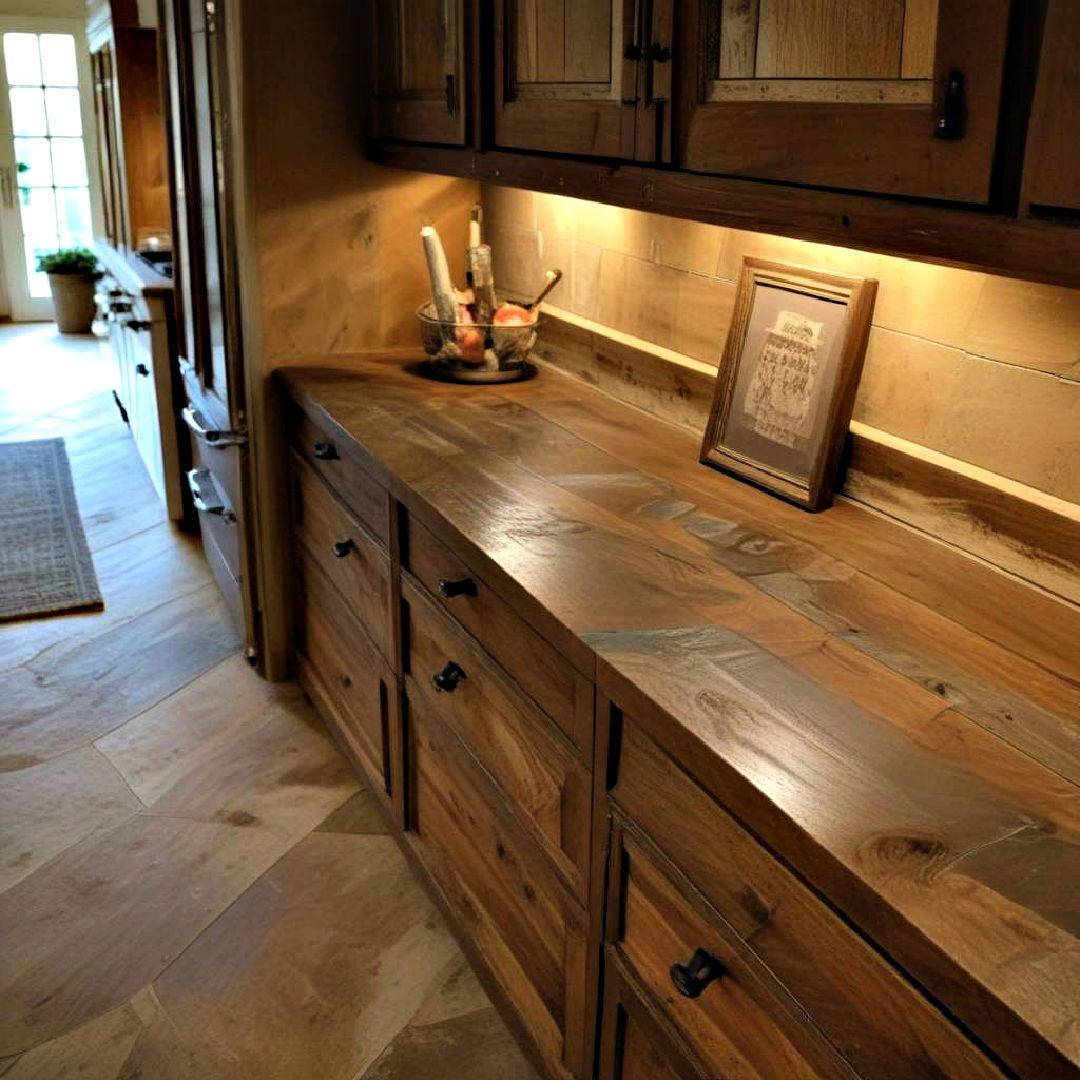 charm of reclaimed wood feature - 40 Kitchen Decor Ideas