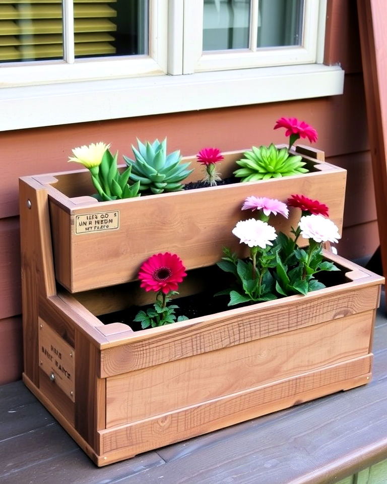 charming antique box planters - 30 Planter Box Ideas