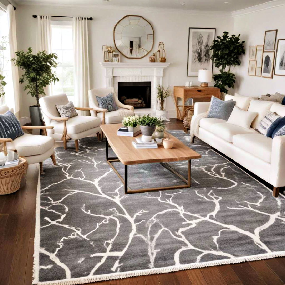 charming area rug - 40 living room decor ideas