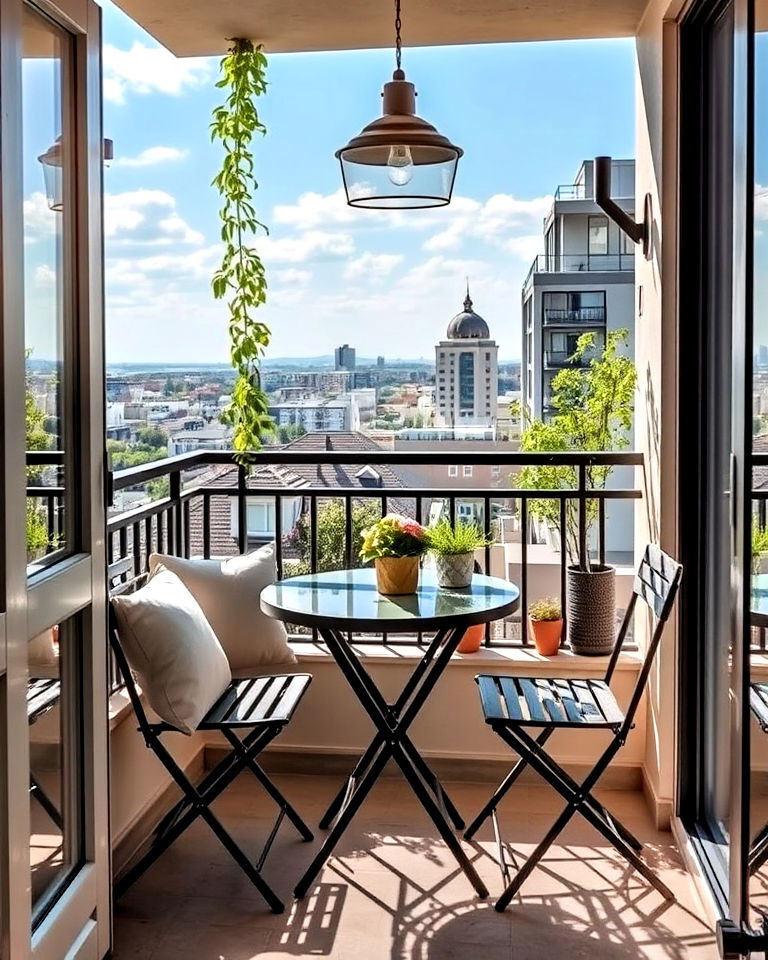 charming bistro dining nook - 20 Loft Balcony Ideas