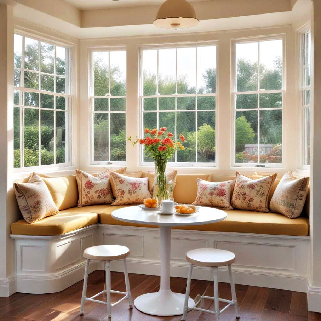 charming breakfast corner idea - 40 Window Seat Ideas